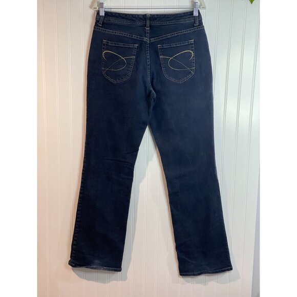 CHICO’S PLATINUM DENIM WOMEN'S DARK WASH BLUE JEANS SIZE 0.5/6 REG - Picture 2 of 14